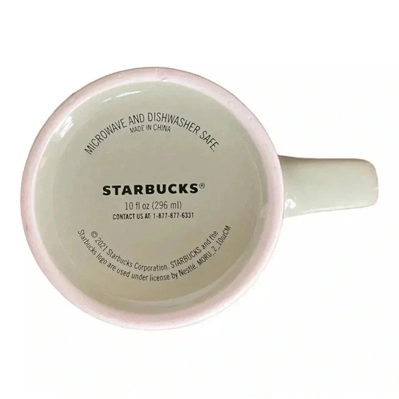 STARBUCKS Green w/ Green & Blue Birthday Candles Coffee Mug Cup 10 oz 2021 NEW - Picture 3 of 3